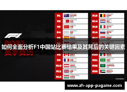 如何全面分析F1中国站比赛结果及其背后的关键因素