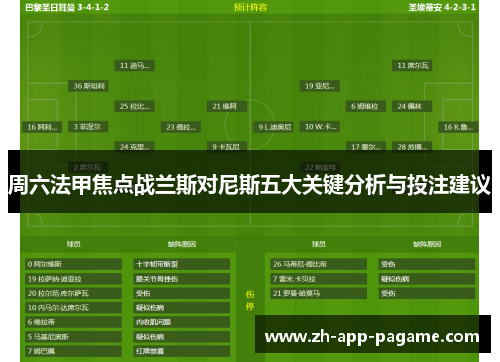 周六法甲焦点战兰斯对尼斯五大关键分析与投注建议 周六法甲焦点战兰斯对尼斯五大关键分析与投注建议